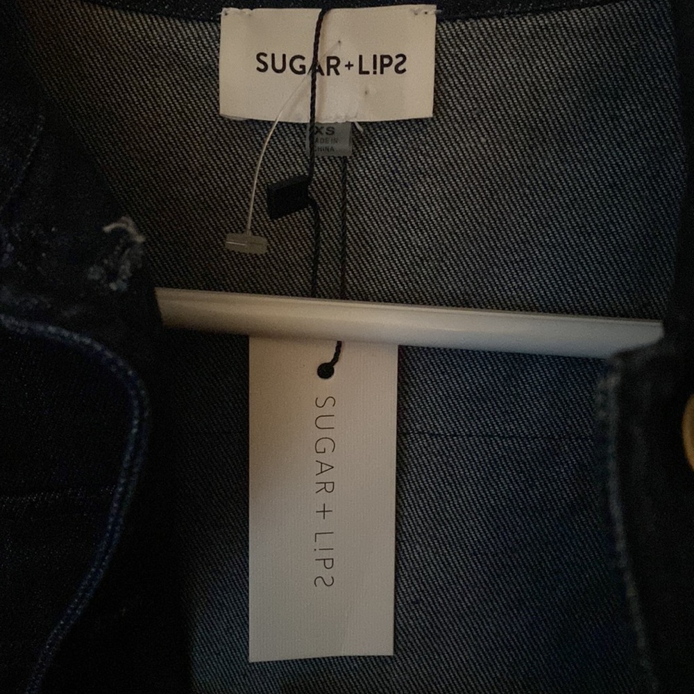 Sugarlips Ruffle Back Denim Jean Jacket - Picture 8 of 8